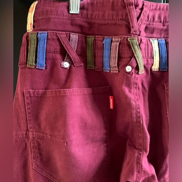 RHP POP ART! UP!SMILE Double Waist Unique Smiley Pants Jeans | Medium - Picture 5 of 12